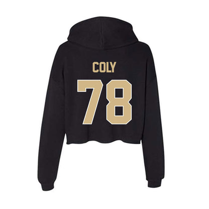 Purdue - NCAA Football : Bakyne Coly - Women's Crop Fleece Hoodie-1