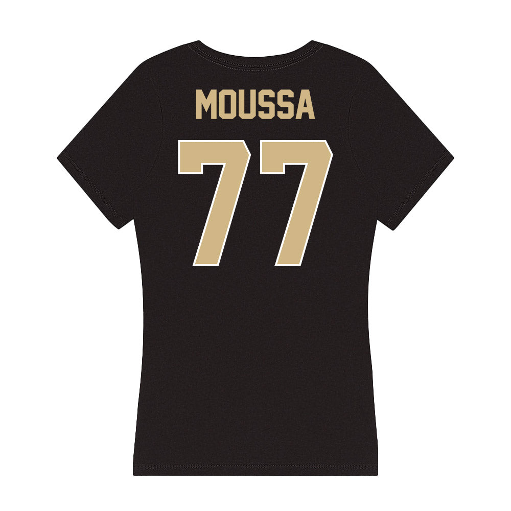 Purdue - NCAA Football : Mahamane Moussa - Women's V-Neck T-Shirt-1