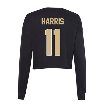 Purdue - NCAA Football : TraMar Harris - Women's Cropped Crew Fleece-1