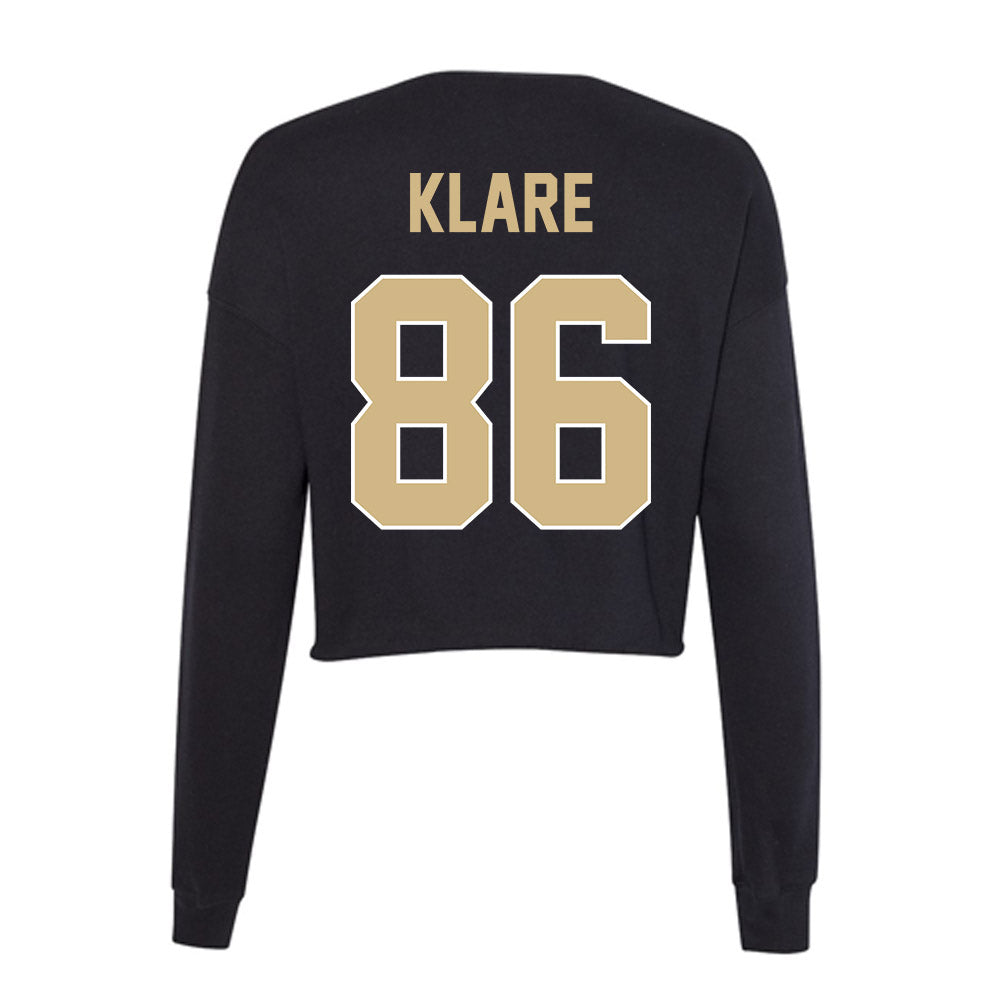 Purdue - NCAA Football : Max Klare - Women's Cropped Crew Fleece-1