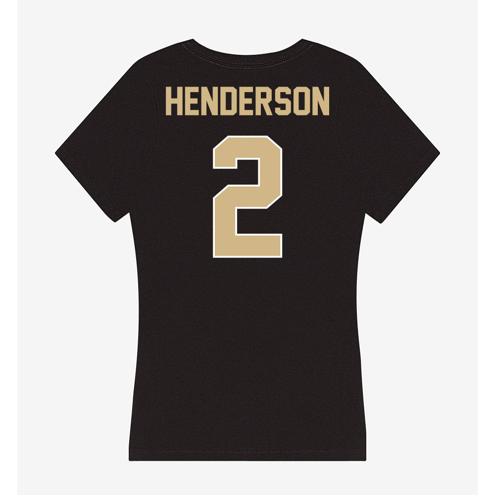 Purdue - NCAA Women's Basketball : Taylor Henderson - Women's V-Neck T-Shirt-1