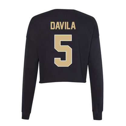 Purdue - NCAA Football : Marcos Davila - Women's Cropped Crew Fleece-1