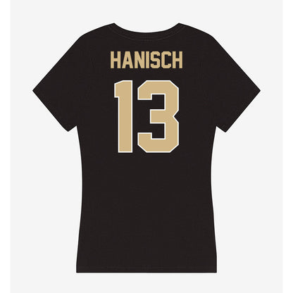 Purdue - NCAA Women's Soccer : bianca hanisch - Women's V-Neck T-Shirt-1