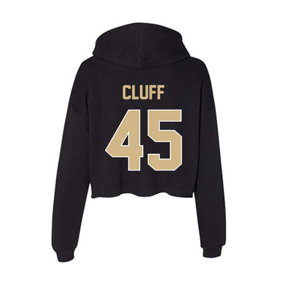 Purdue - NCAA Men's Basketball : Oscar Cluff - Women's Crop Fleece Hoodie-1