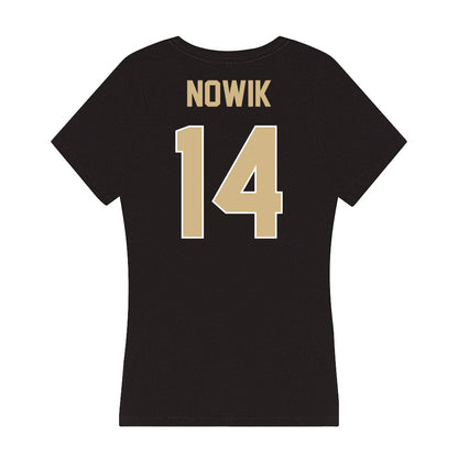 Purdue - NCAA Baseball : Breck Nowik - Women's V-Neck T-Shirt-1