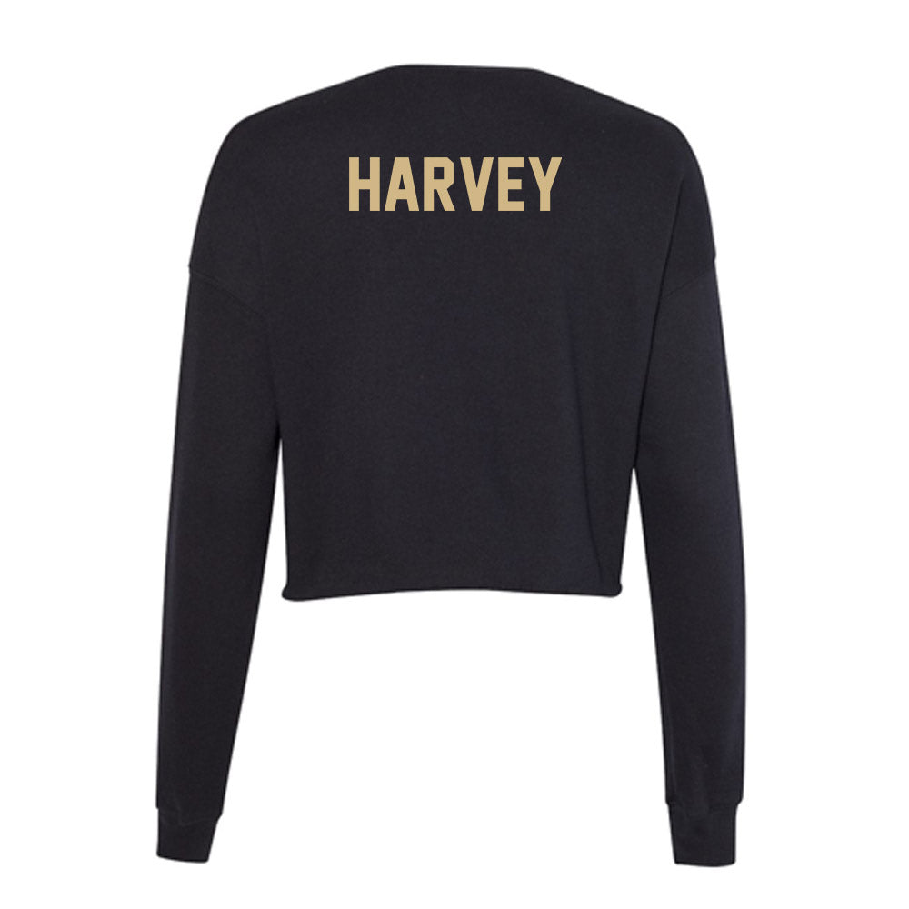 Purdue - NCAA Men's Golf : Will Harvey - Women's Cropped Crew Fleece-1