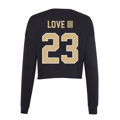 Purdue - NCAA Football : Reggie Love III - Women's Cropped Crew Fleece-1