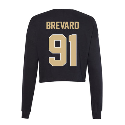 Purdue - NCAA Football : Cole Brevard - Women's Cropped Crew Fleece-1