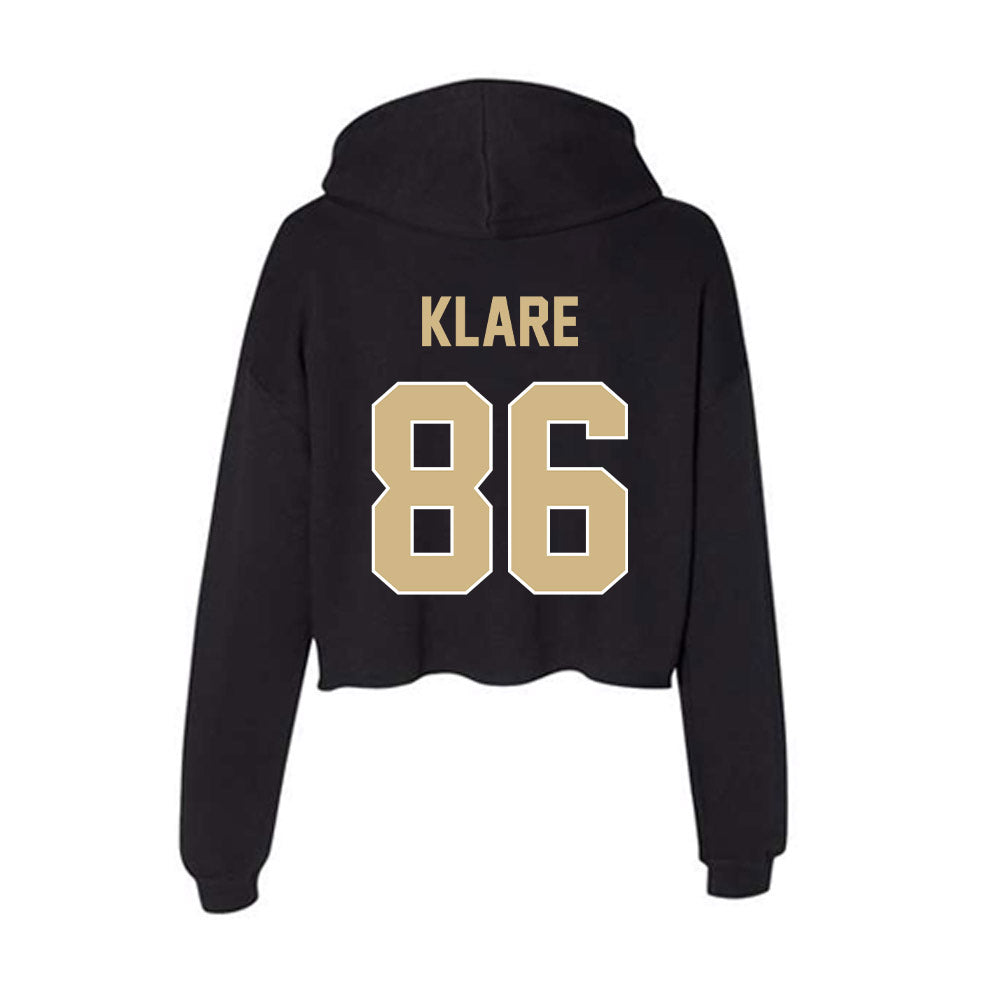 Purdue - NCAA Football : Max Klare - Women's Crop Fleece Hoodie-1