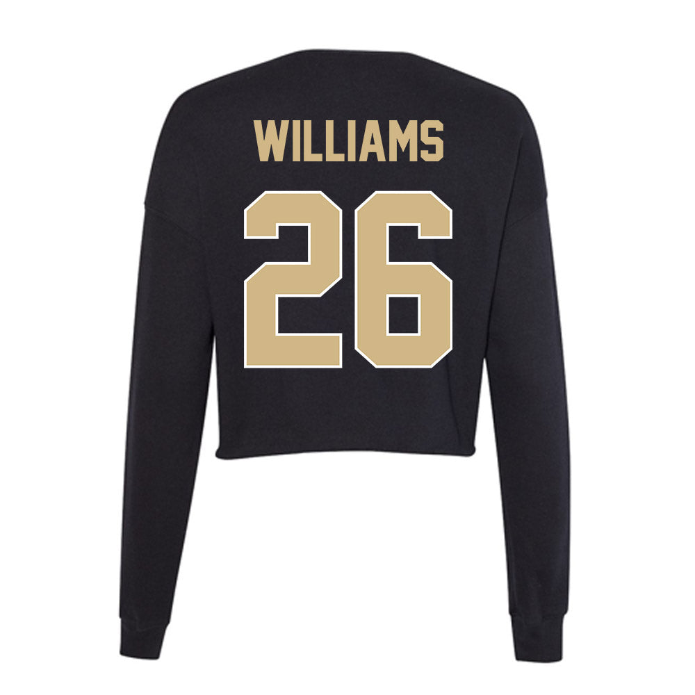 Purdue - NCAA Football : Zeke Williams - Women's Cropped Crew Fleece-1