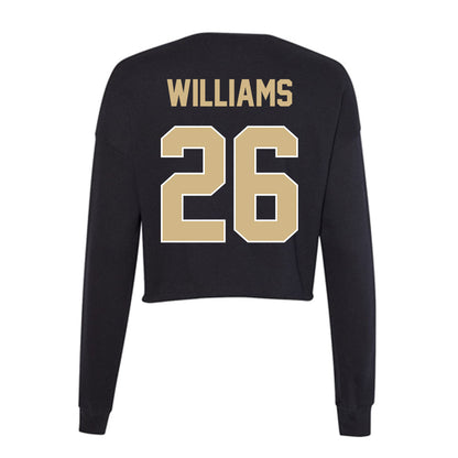 Purdue - NCAA Football : Zeke Williams - Women's Cropped Crew Fleece-1
