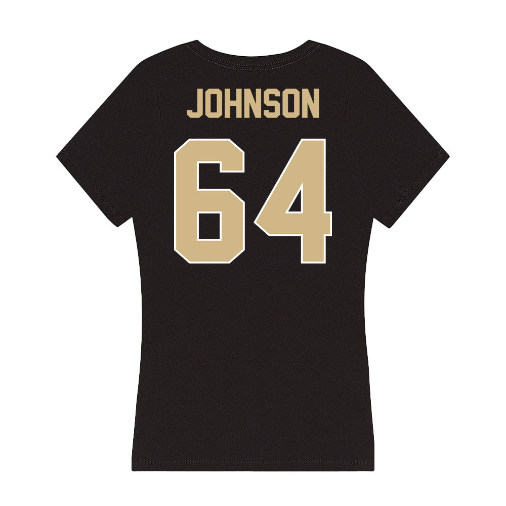 Purdue - NCAA Football : Austin Johnson - Women's V-Neck T-Shirt-1