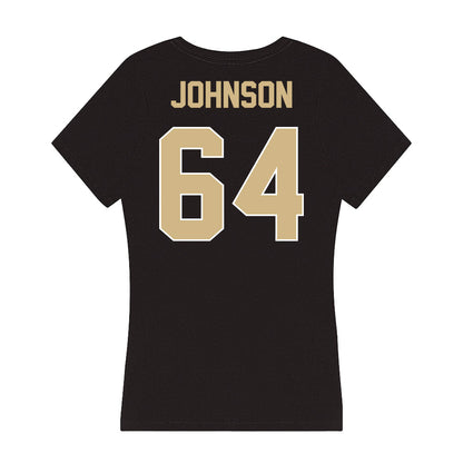 Purdue - NCAA Football : Austin Johnson - Women's V-Neck T-Shirt-1
