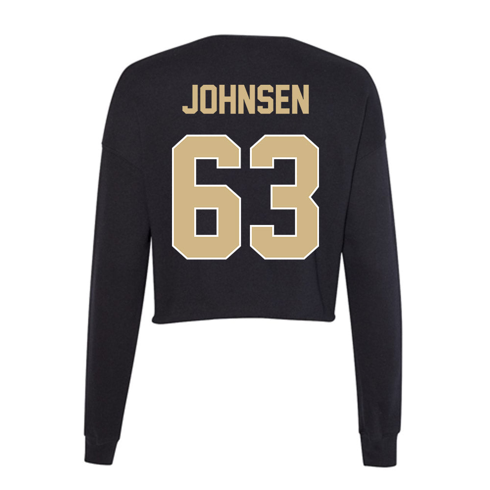 Purdue - NCAA Football : Jimmy Johnsen - Women's Cropped Crew Fleece-1