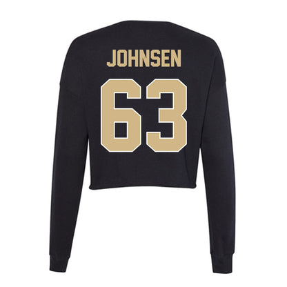 Purdue - NCAA Football : Jimmy Johnsen - Women's Cropped Crew Fleece-1