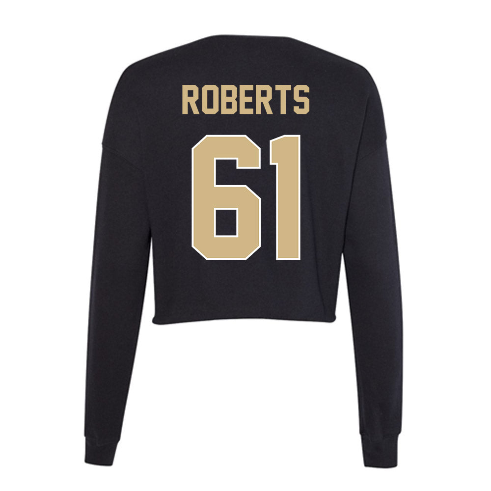 Purdue - NCAA Football : Aaron Roberts - Women's Cropped Crew Fleece-1