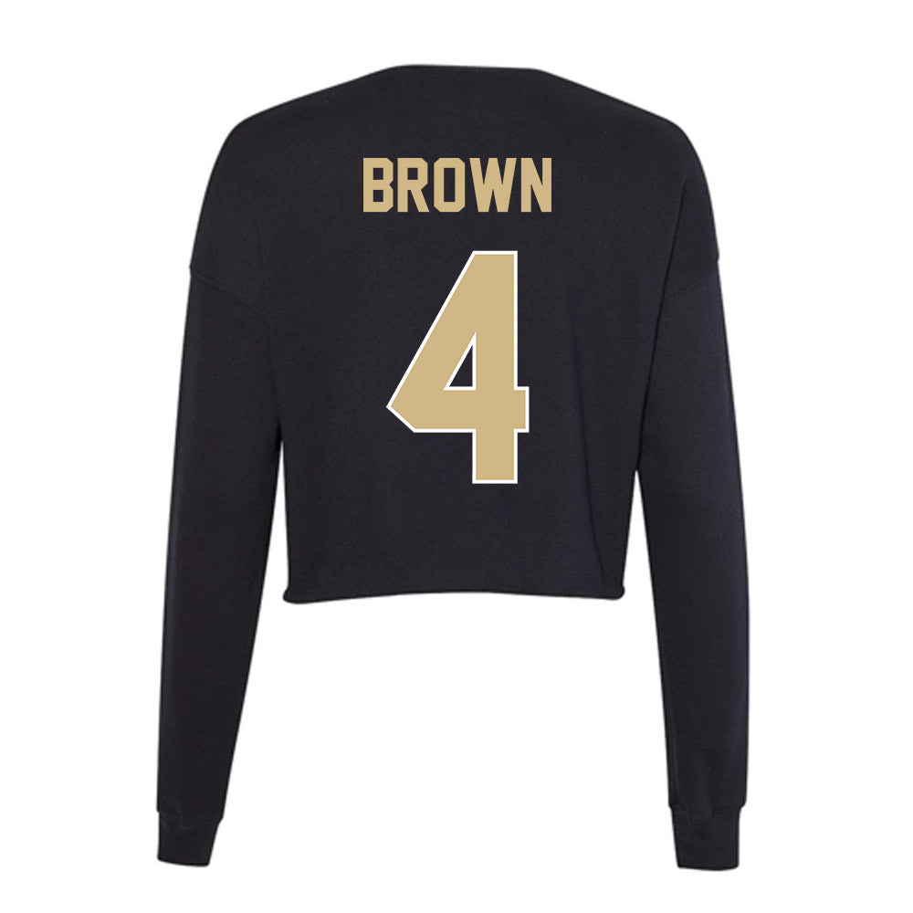 Purdue - NCAA Football : Kam Brown - Women's Cropped Crew Fleece-1