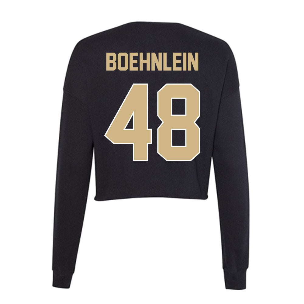 Purdue - NCAA Football : Bennett Boehnlein - Women's Cropped Crew Fleece-1