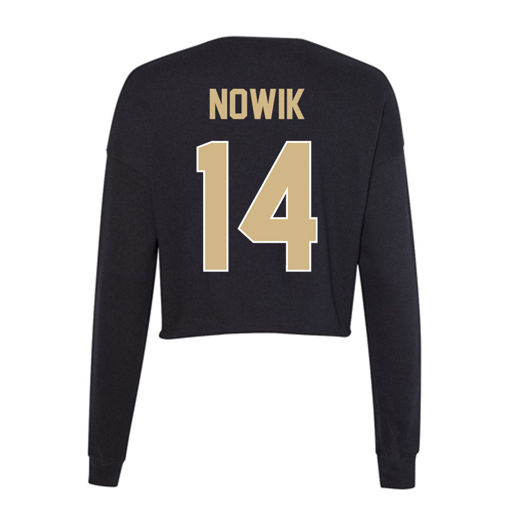 Purdue - NCAA Baseball : Breck Nowik - Women's Cropped Crew Fleece-1