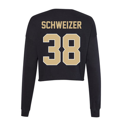 Purdue - NCAA Baseball : Evan Schweizer - Women's Cropped Crew Fleece-1