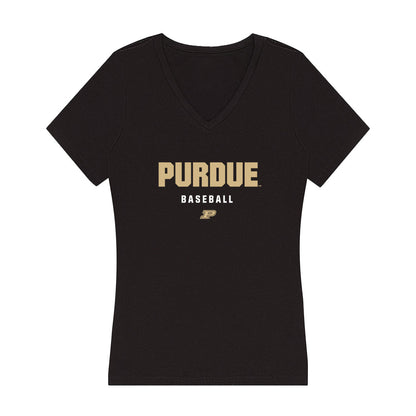 Purdue - NCAA Baseball : Trip Dobson - Women's V-Neck T-Shirt-0