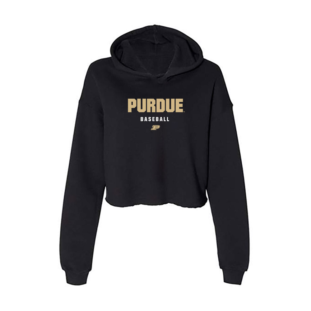 Purdue - NCAA Baseball : Avery Cook - Women's Crop Fleece Hoodie-0