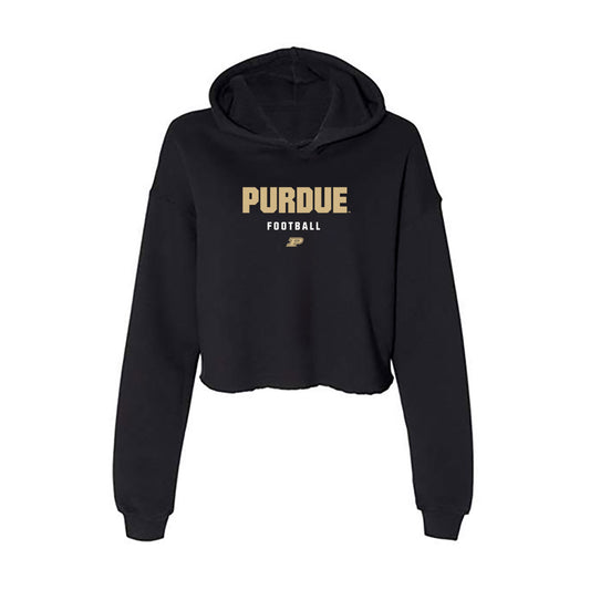 Purdue - NCAA Football : Landon Brooks - Women's Crop Fleece Hoodie-0