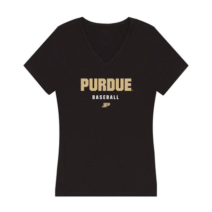 Purdue - NCAA Baseball : Evan Schweizer - Women's V-Neck T-Shirt-0
