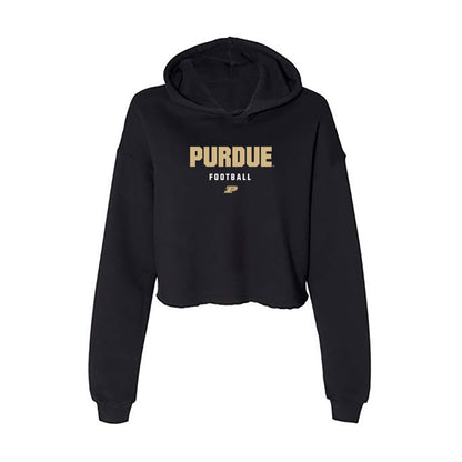 Purdue - NCAA Football : Jackson Berryman - Women's Crop Fleece Hoodie-0