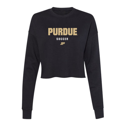 Purdue - NCAA Women's Soccer : bianca hanisch - Women's Cropped Crew Fleece-0