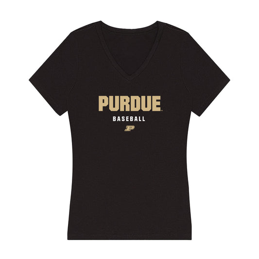 Purdue - NCAA Baseball : Jarvis Evans Jr - Women's V-Neck T-Shirt-0