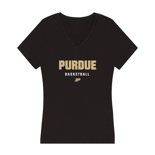 Purdue - NCAA Men's Basketball : Raleigh Burgess - Women's V-Neck T-Shirt-0