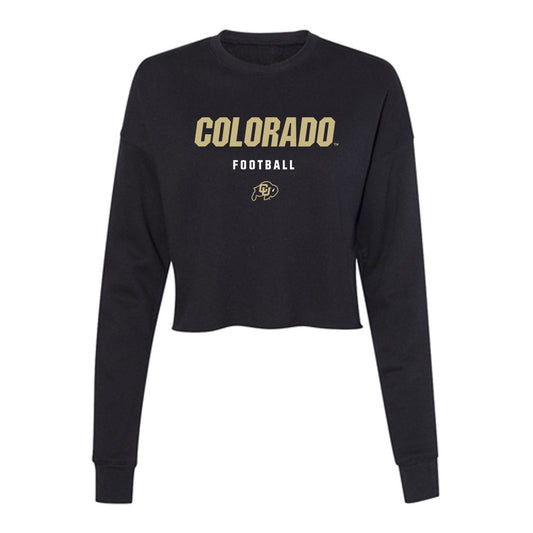 Colorado - NCAA Football : Kyeran Garcia - Classic Shersey Women's Cropped Crew Fleece-0