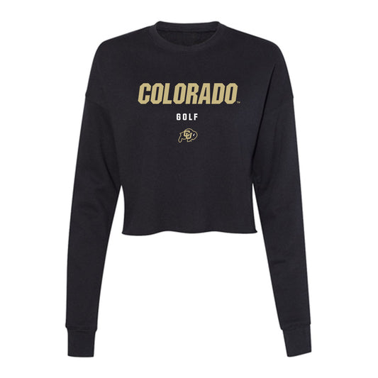 Colorado - NCAA Men's Golf : Hunter Swanson - Classic Shersey Women's Cropped Crew Fleece-0