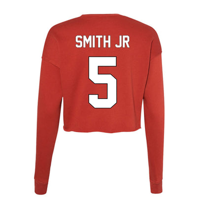 Maryland - NCAA Football : Octavian Smith Jr - Women's Cropped Crew Fleece-1