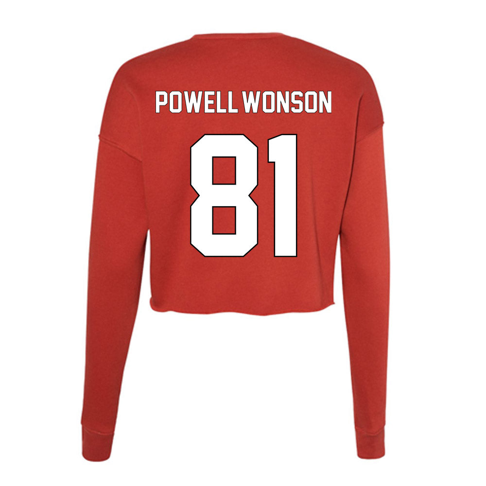 Maryland - NCAA Football : Jahmari Powell-Wonson - Women's Cropped Crew Fleece-1