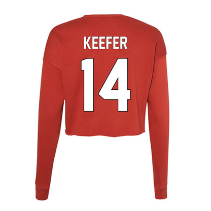 Maryland - NCAA Baseball : Luke Keefer - Women's Cropped Crew Fleece-1