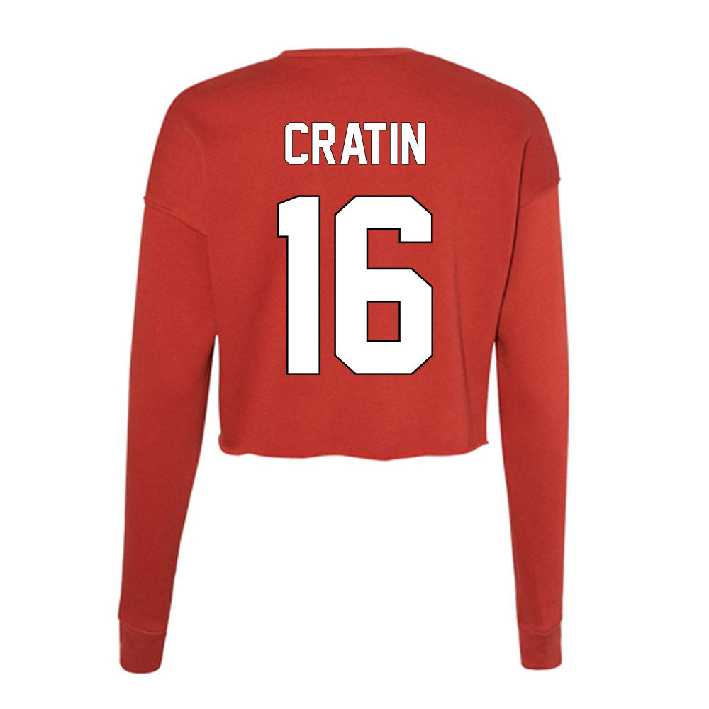 Maryland - NCAA Women's Lacrosse : Jenna Cratin - Women's Cropped Crew Fleece-1