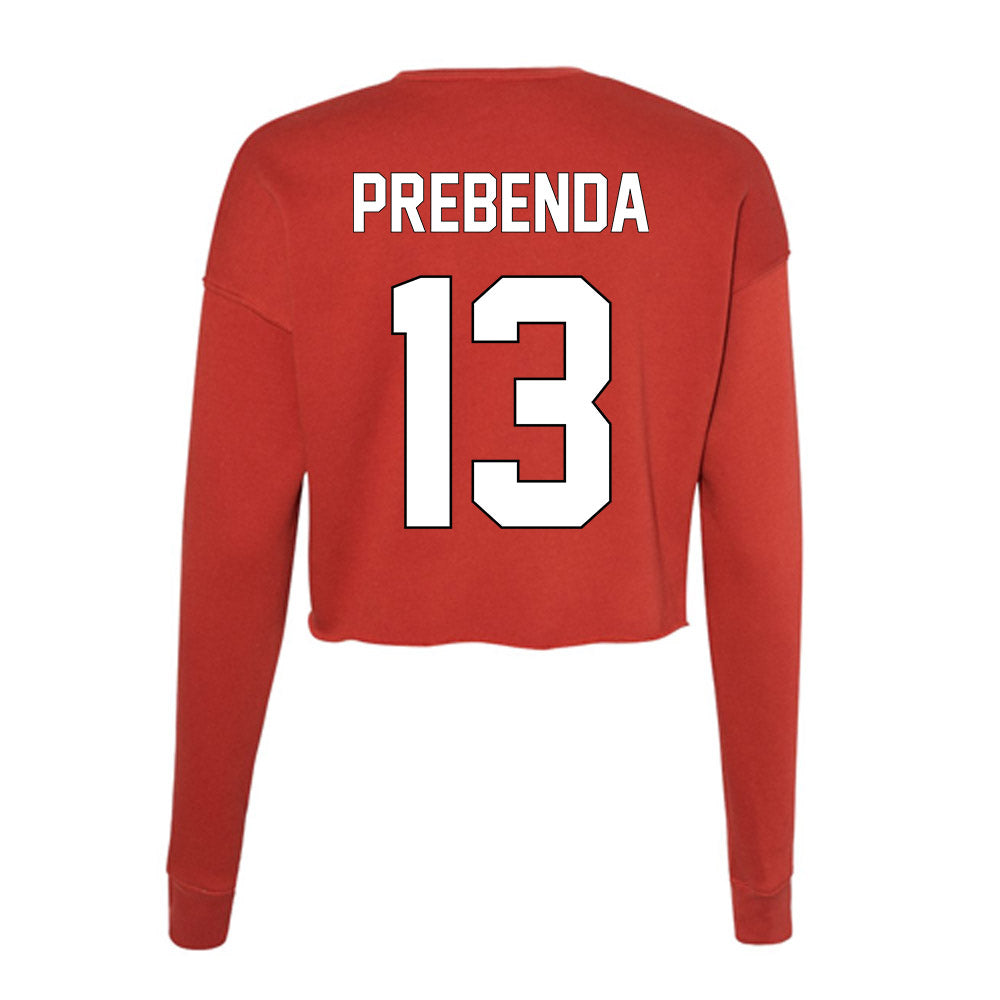 Maryland - NCAA Men's Soccer : Tyler Prebenda - Women's Cropped Crew Fleece-1