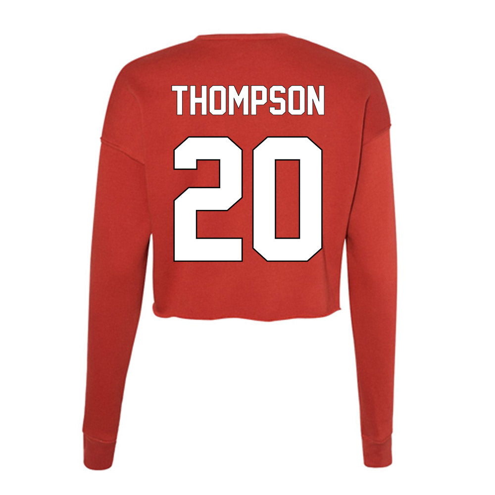 Maryland - NCAA Men's Soccer : Travis Thompson - Women's Cropped Crew Fleece-1