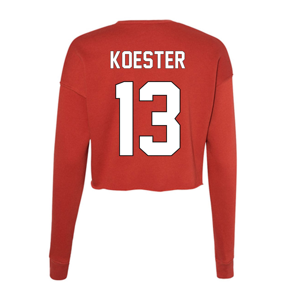 Maryland - NCAA Baseball : Logan Koester - Women's Cropped Crew Fleece-1