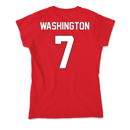Maryland - NCAA Football : Malik Washington - Soft Style Women’s T-Shirt-1