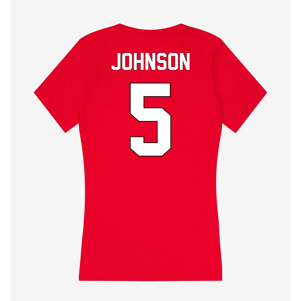 Maryland - NCAA Baseball : Andrew Johnson - Women's V-Neck T-Shirt-1