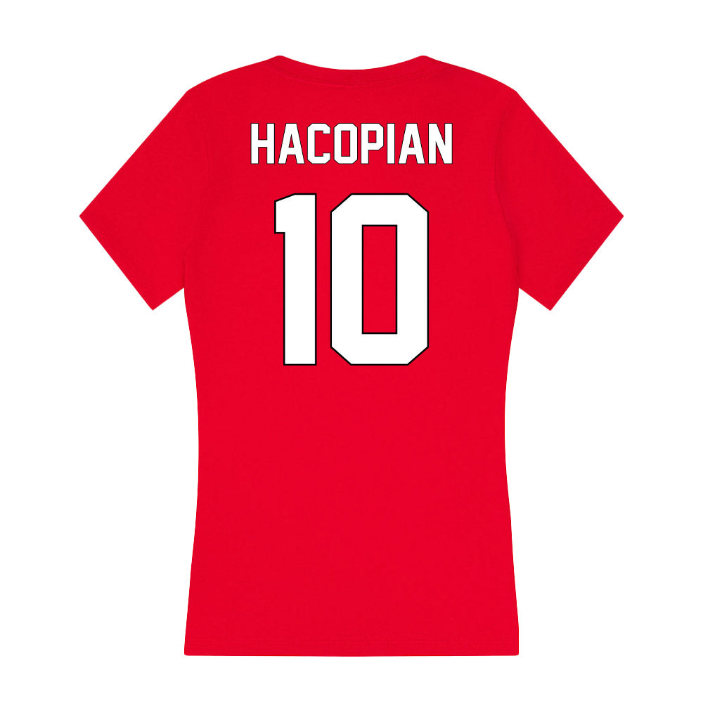 Maryland - NCAA Baseball : Chris Hacopian - Women's V-Neck T-Shirt-1