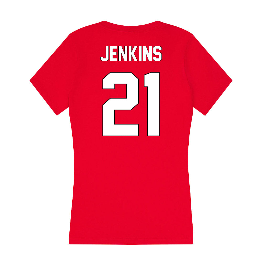 Maryland - NCAA Football : Judah Jenkins - Women's V-Neck T-Shirt-1