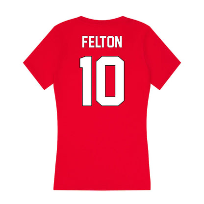 Maryland - NCAA Football : Tai Felton - Women's V-Neck T-Shirt-1