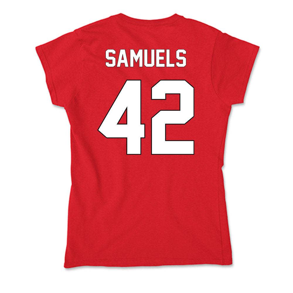 Maryland - NCAA Football : De'Juan Samuels - Soft Style Women’s T-Shirt-1