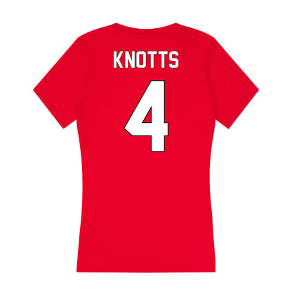 Maryland - NCAA Football : Shaleak Knotts - Women's V-Neck T-Shirt-1