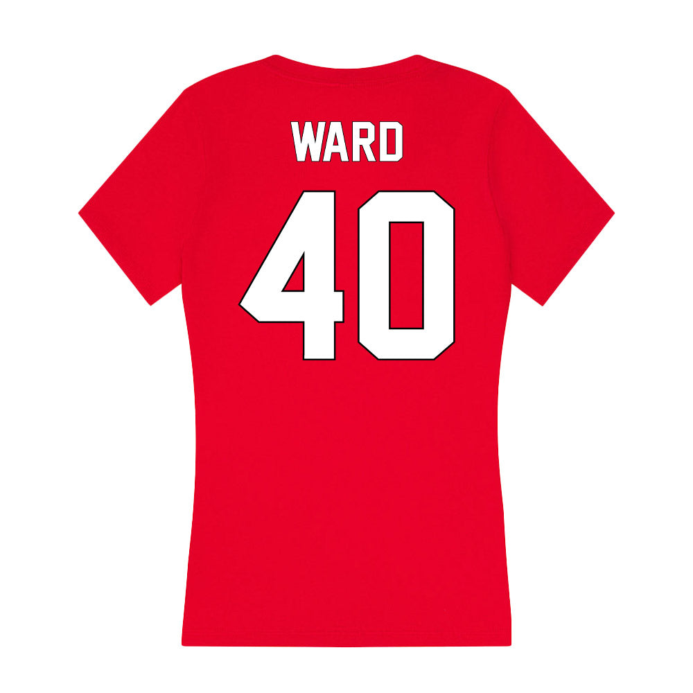 Maryland - NCAA Women's Lacrosse : Julia Ward - Women's V-Neck T-Shirt-1