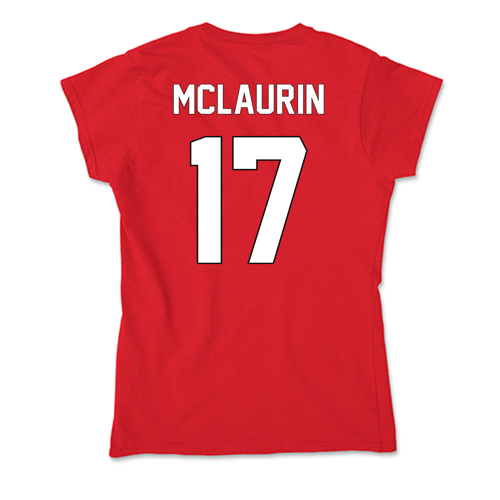 Maryland - NCAA Football : Josiah Mclaurin - Soft Style Women’s T-Shirt-1